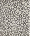 5' X 8' Ivory And Gray Wool Abstract Hand Knotted Area Rug