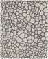 5' X 8' Ivory And Gray Wool Abstract Hand Knotted Area Rug