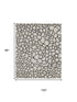 5' X 8' Ivory And Gray Wool Abstract Hand Knotted Area Rug