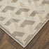 8' X 11' Ivory And Silver Geometric Area Rug