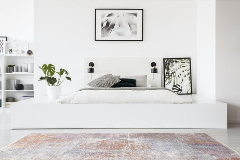 8' Gray Ivory And Taupe Oriental Area Rug With Fringe