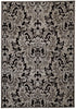 8' X 11' Taupe Black And Gray Floral Area Rug