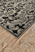 8' X 11' Taupe Black And Gray Floral Area Rug