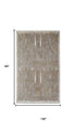 8' X 11' Ivory Taupe And Gold Floral Area Rug With Fringe
