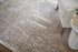 8' X 11' Ivory Taupe And Gold Floral Area Rug With Fringe