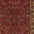 8' X 10' Red Ivory And Gold Wool Oriental Hand Knotted Area Rug With Fringe