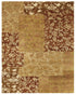 9' X 12' Gold And Brown Patchwork Hand Knotted Area Rug