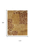 9' X 12' Gold And Brown Patchwork Hand Knotted Area Rug