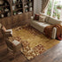 9' X 12' Gold And Brown Patchwork Hand Knotted Area Rug