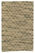8' X 10' Tan And Blue Jute Argyle Hand Knotted Area Rug