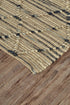 8' X 10' Tan And Blue Jute Argyle Hand Knotted Area Rug