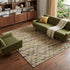 8' X 10' Tan And Blue Jute Argyle Hand Knotted Area Rug