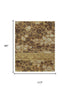 9' X 12' Brown Gold And Tan Floral Hand Knotted Area Rug