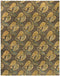 8' X 10' Brown Gold And Gray Floral Hand Knotted Area Rug