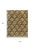 8' X 10' Brown Gold And Gray Floral Hand Knotted Area Rug