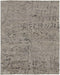 8' X 10' Ivory And Gray Wool Abstract Hand Knotted Area Rug