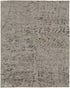 8' X 10' Ivory And Gray Wool Abstract Hand Knotted Area Rug
