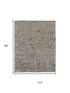 8' X 10' Ivory And Gray Wool Abstract Hand Knotted Area Rug