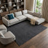 8' X 10' Gray And Black Wool Geometric Hand Knotted Area Rug