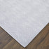 7' White And Gray Geometric Round Rug