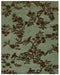 9' X 12' Brown And Silver Wool Floral Hand Knotted Area Rug