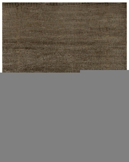 8' X 10' Brown And Black Abstract Hand Knotted Area Rug