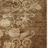 9' X 12' Brown Tan And Ivory Floral Hand Knotted Area Rug