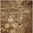 9' X 12' Brown Tan And Ivory Floral Hand Knotted Area Rug