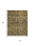 9' X 12' Brown Gold And Blue Wool Paisley Hand Knotted Area Rug
