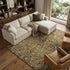 9' X 12' Brown Gold And Blue Wool Paisley Hand Knotted Area Rug