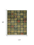 8' X 10' Yellow Green And Orange Floral Hand Knotted Area Rug