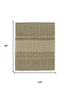 8' X 10' Ivory And Green Argyle Hand Woven Area Rug