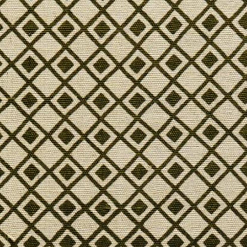 8' X 10' Ivory And Green Argyle Hand Woven Area Rug