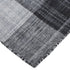 8' X 10' Black And Gray Plaid Hand Loomed Area Rug