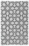 8' X 10' Gray And White Geometric Hand Woven Area Rug