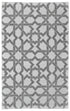 8' X 10' Gray And White Geometric Hand Woven Area Rug