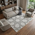 8' X 10' Gray And White Geometric Hand Woven Area Rug