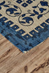 8' X 10' Blue And Ivory Oriental Hand Woven Area Rug