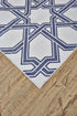 8' X 10' Gray And White Geometric Hand Woven Area Rug