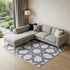 8' X 10' Gray And White Geometric Hand Woven Area Rug