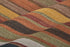 8' X 10' Red Brown And Gray Wool Striped Hand Knotted Area Rug