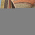 8' X 10' Red Brown And Gray Wool Striped Hand Knotted Area Rug
