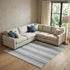 9' X 13' Gray And White Wool Striped Hand Tufted Area Rug