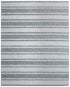 9' X 13' Gray And White Wool Striped Hand Tufted Area Rug