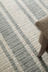 9' X 13' Gray And White Wool Striped Hand Tufted Area Rug