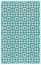 8' X 10' Blue And White Geometric Hand Woven Area Rug