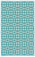 8' X 10' Blue And White Geometric Hand Woven Area Rug
