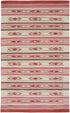 8' X 10' Tan Black And Orange Southwestern Hand Woven Area Rug