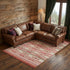 8' X 10' Tan Black And Orange Southwestern Hand Woven Area Rug