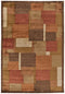 9' X 12' Green Brown And Orange Checkered Hand Knotted Area Rug